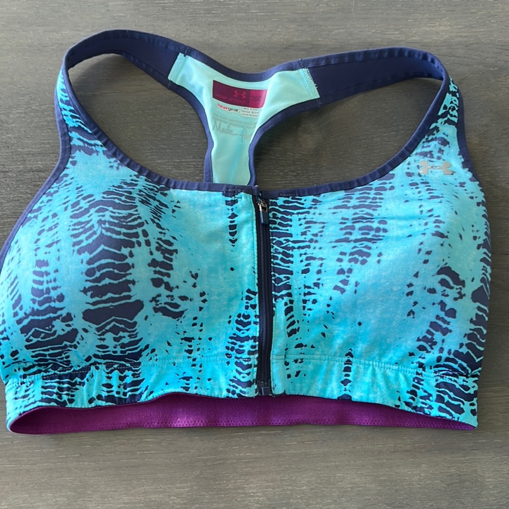 Under Armour heat gear sports bra, 36DD high support